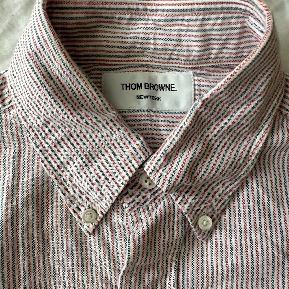 THOM BROWNE shirt, slim fit, perfect condition. Size S/M